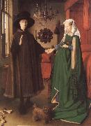 Jan Van Eyck Giovanna Cenami and Giovanni Arnolfini Spain oil painting reproduction